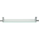 Atlas Homewares Legacy Bath Glass Shelf 24 Inch Polished Chrome