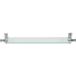 Atlas Homewares Legacy Bath Glass Shelf 24 Inch Polished Chrome