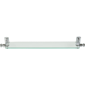 Atlas Homewares Legacy Bath Glass Shelf 24 Inch Polished Chrome