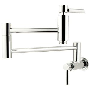 Kingston Brass KS8101DL Concord Wall Mount Pot Filler Kitchen Faucet, Polished Chrome