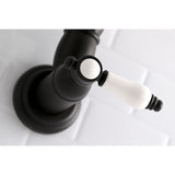 Kingston Brass KS3100BPL Bel-Air Wall Mount Pot Filler Kitchen Faucet, Matte Black