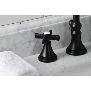 Kingston Brass KS2980ZX Millennium Widespread Bathroom Faucet with Brass Pop-Up, Matte Black