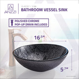 ANZZI S188 Jonas Series Vessel Sink in Arctic Sheer