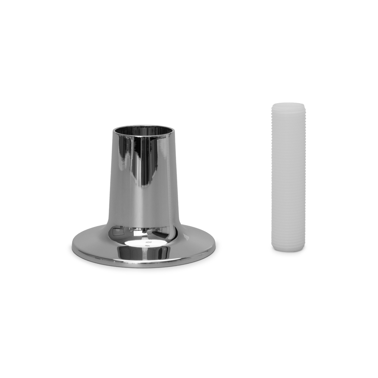 Flange with Nipple in Polished Chrome
