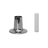 Flange with Nipple in Polished Chrome