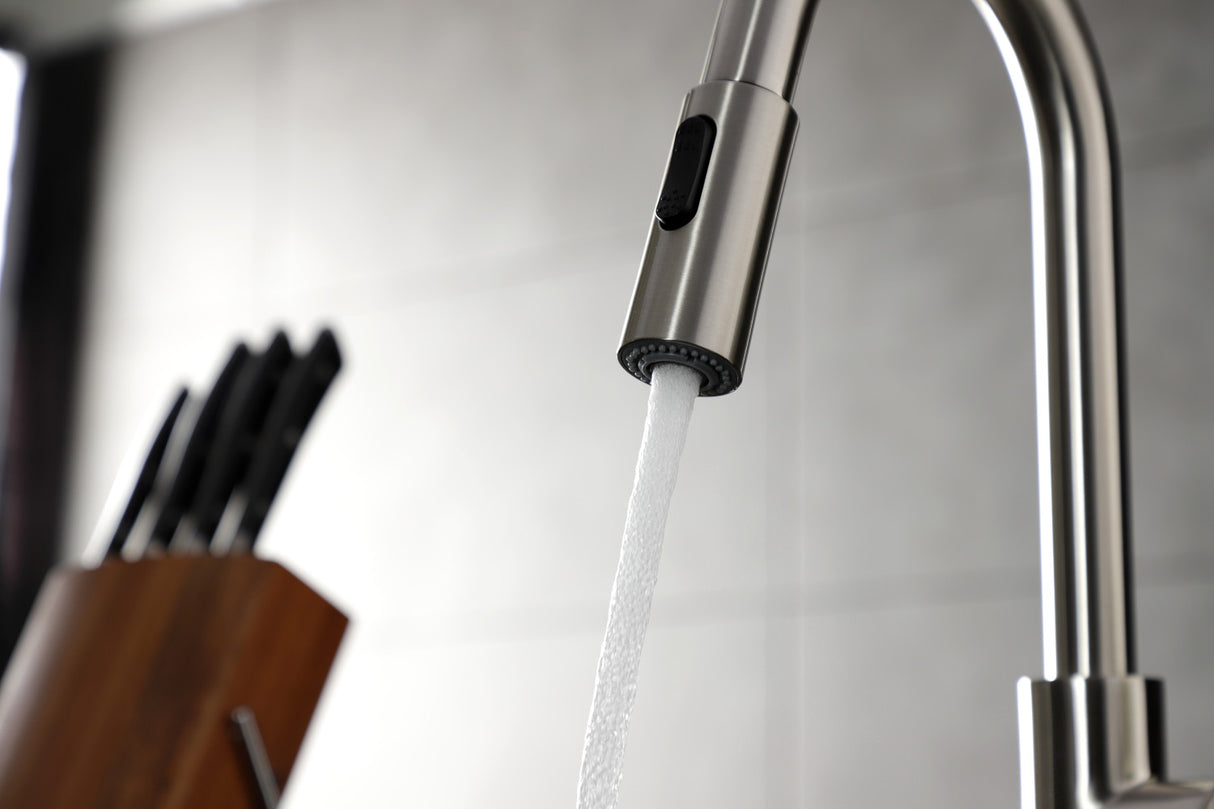 Gourmetier LS8788CTL Continental Single-Handle Pull-Down Kitchen Faucet, Brushed Nickel