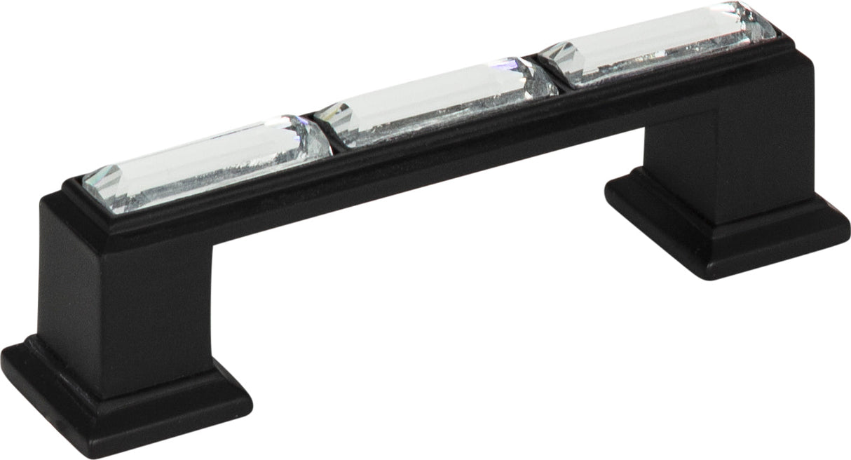 Atlas Homewares Legacy Crystal Pull 3 Inch (c-c) Matte Black