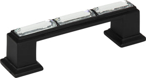 Atlas Homewares Legacy Crystal Pull 3 Inch (c-c) Matte Black
