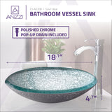 ANZZI LS-AZ208 Arc Series Vessel Sink in Clear Glass