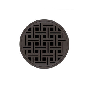 Infinity Drain RVD 5-2A 5” x 5” RVD 5 - Strainer - Weave Pattern & 2" Throat w/ABS Drain Body 2” Outlet