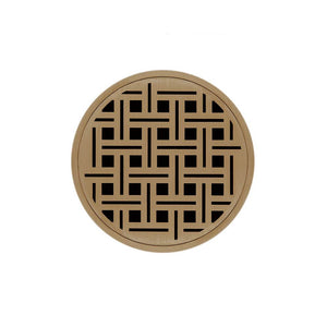 Infinity Drain RVD 5-2P 5” x 5” RVD 5 - Strainer - Weave Pattern & 2" Throat w/PVC Drain Body 2” Outlet