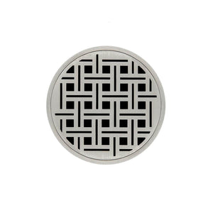 Infinity Drain RVD 5-2A 5” x 5” RVD 5 - Strainer - Weave Pattern & 2" Throat w/ABS Drain Body 2” Outlet