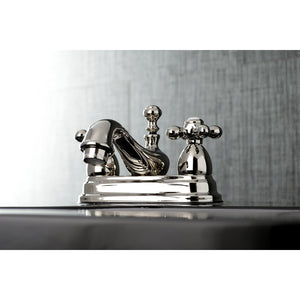 Kingston Brass KS3606AX 4 in. Centerset Bathroom Faucet, Polished Nickel