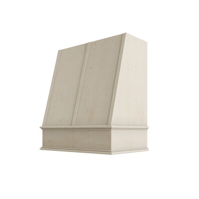 Raw Angled Hood with Strapping Flat Trim - 30" W x 30" H