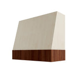 Raw Wood Angled Hood with Walnut Band - 30" W x 36" H
