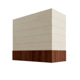 Raw Box Hood with Shiplap Walnut Band - 36" W x 30" H