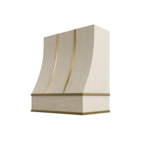 Raw Sloped Hood with Brass Strapping - 30