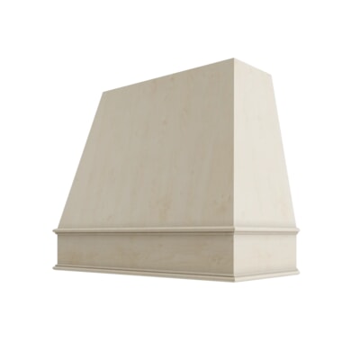 Raw Wood Tapered Hood Classic Trim - 36" W x 36" H
