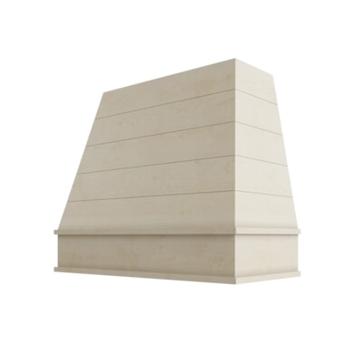 Raw Tapered with Shiplap Hood Block Trim - 36" W x 30" H