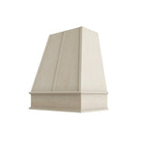 Raw Wood Tapered Hood with Strapping Flat Trim - 30" W x 36" H