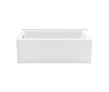 MAAX 106818-000-002-102 Nomad Corner 6030 AFR AcrylX Corner Right-Hand Drain Bathtub in White