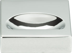 Atlas Homewares Thin Square Knob 1 1/4 Inch Polished Chrome