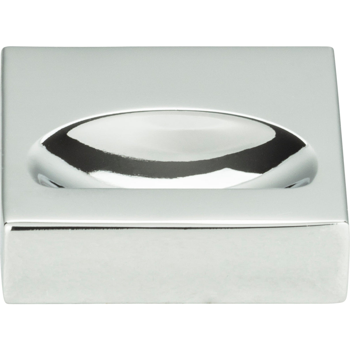 Atlas Homewares Thin Square Knob 1 1/4 Inch Polished Chrome