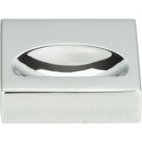 Atlas Homewares Thin Square Knob 1 1/4 Inch Polished Chrome