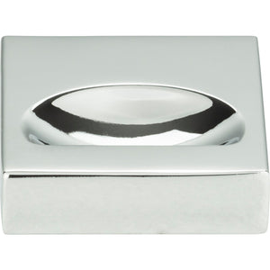 Atlas Homewares Thin Square Knob 1 1/4 Inch Polished Chrome