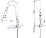 Brushed Nickel Kitchen Faucet with Black Rubber Stem