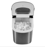 Magic Chef 27 lbs. Portable Countertop Ice Maker with Removable Basket and Ice Scoop - Stainless Steel HNIM27ST