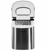 Magic Chef 27 lbs. Portable Countertop Ice Maker with Removable Basket and Ice Scoop - Stainless Steel HNIM27ST