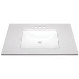 Home Decorators Collection Sedgewood 30.5 in. W x 18.75 in. D x 34.375 in. H Single Sink Bath Vanity in Dove Gray with Arctic Solid Surface Top PPLNKDVR30D