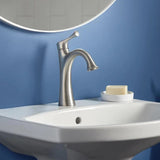 KOHLER Lilyfield Brushed Nickel 1-Handle Single Hole/4-in Centerset Bathroom Faucet