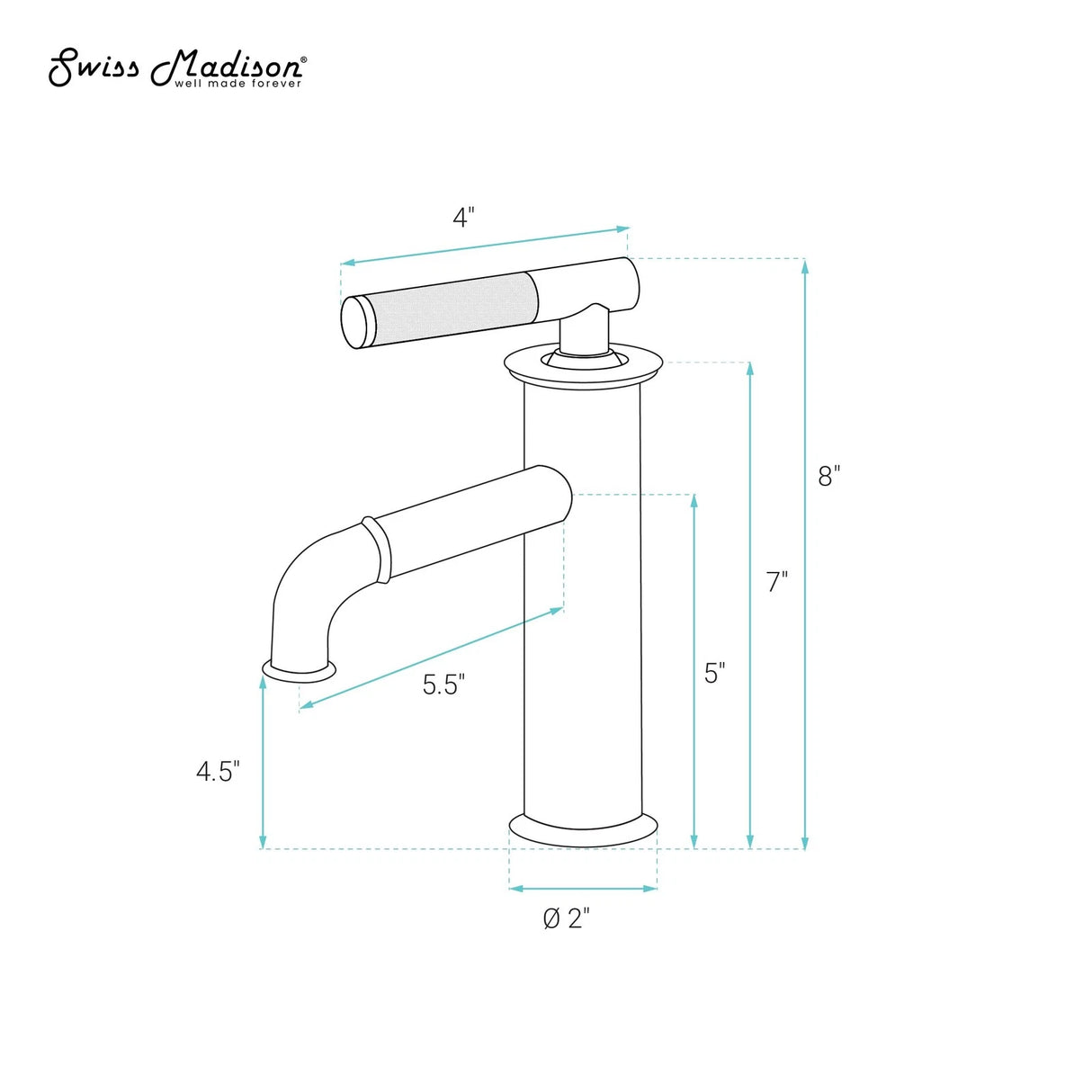 Avallon Single Hole, Single-Handle Sleek, Bathroom Faucet in Brushed Nickel