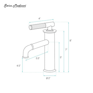 Avallon Single Hole, Single-Handle Sleek, Bathroom Faucet in Brushed Nickel
