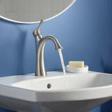 KOHLER Lilyfield Brushed Nickel 1-Handle Single Hole/4-in Centerset Bathroom Faucet
