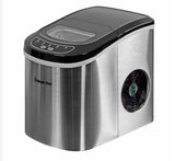 Magic Chef 27 lbs. Portable Countertop Ice Maker with Removable Basket and Ice Scoop - Stainless Steel HNIM27ST
