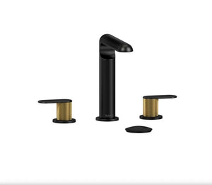 Riobel Ciclo CI08KNBKBG Faucet Handles – Black / Brushed Gold – Replacement Parts – 2 Pack