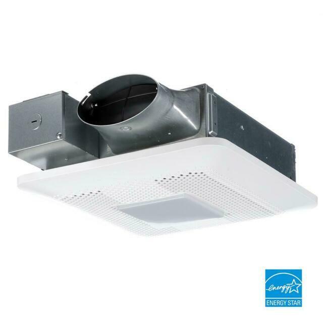 Panasonic WhisperThin Pick-A-Flow 80 or 100 CFM Exhaust Fan with LED Light Low Profile Ceiling or Wall and 4 in. Oval Duct Adapter