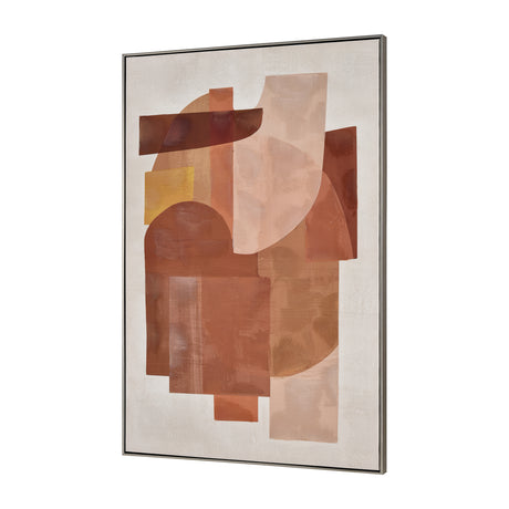 Elk S0016-11340 Ochre Framed Abstract Wall Art