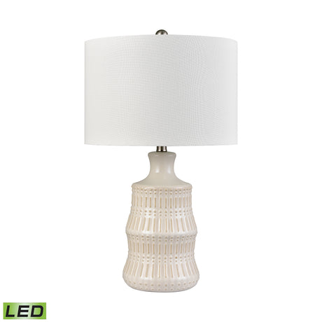 Elk S0019-11075-LED Dorin 25.5'' High 1-Light Table Lamp - White Glazed - Includes LED Bulb