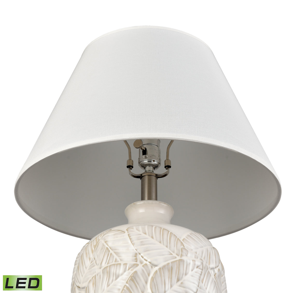 Elk S0019-11147-LED Goodell 27.5'' High 1-Light Table Lamp - White Glazed - Includes LED Bulb