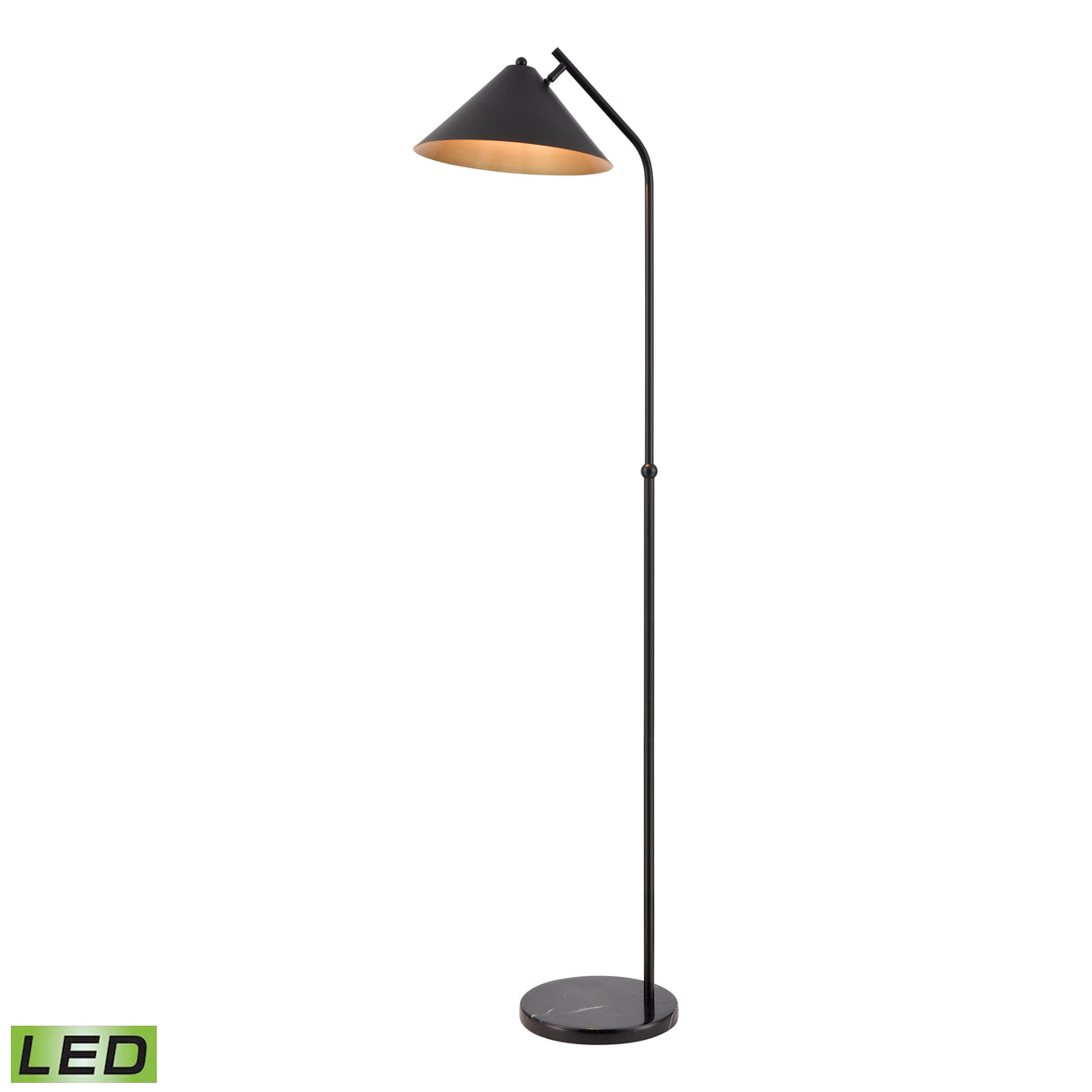 Elk S0019-11158-LED Timon 67'' High 1-Light Floor Lamp - Matte Black - Includes LED Bulb