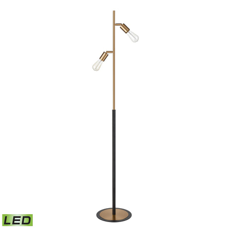 Elk S0019-9564-LED Kelston 62'' High 2-Light Floor Lamp - Matte Black - Includes LED Bulbs