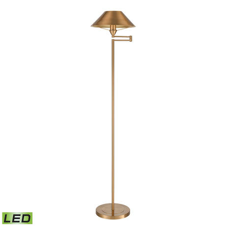 Elk S0019-9604-LED Arcadia 63'' High 1-Light Floor Lamp - Aged Brass - Includes LED Bulb