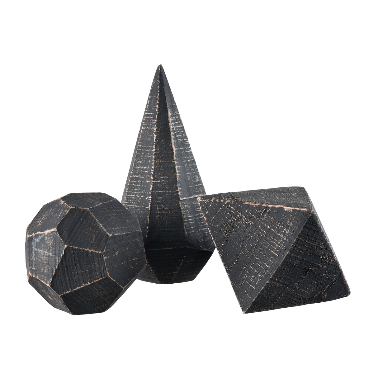 Elk S0037-9174/S3 Copas Decorative Object - Set of 3 Black