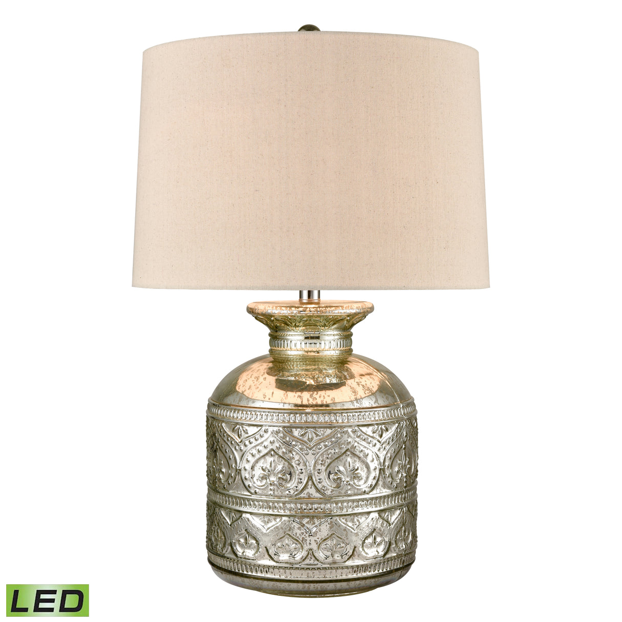 Elk S019-7262-LED Zoco 27'' High 1-Light Table Lamp - Silver Mercury - Includes LED Bulb