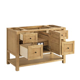Breckenridge 48" Single Vanity, Light Natural Oak w/ 3 CM Parisien Bleu Top