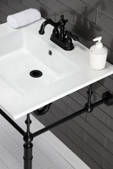 Kingston Brass KB1600AL Heritage 4 in. Centerset Bathroom Faucet, Matte Black